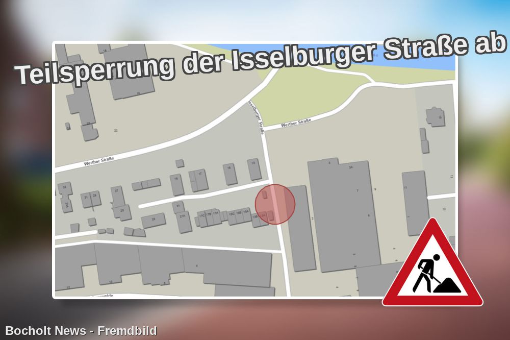 Teilsperrung der Isselburger Straße ab dem 5 Januar