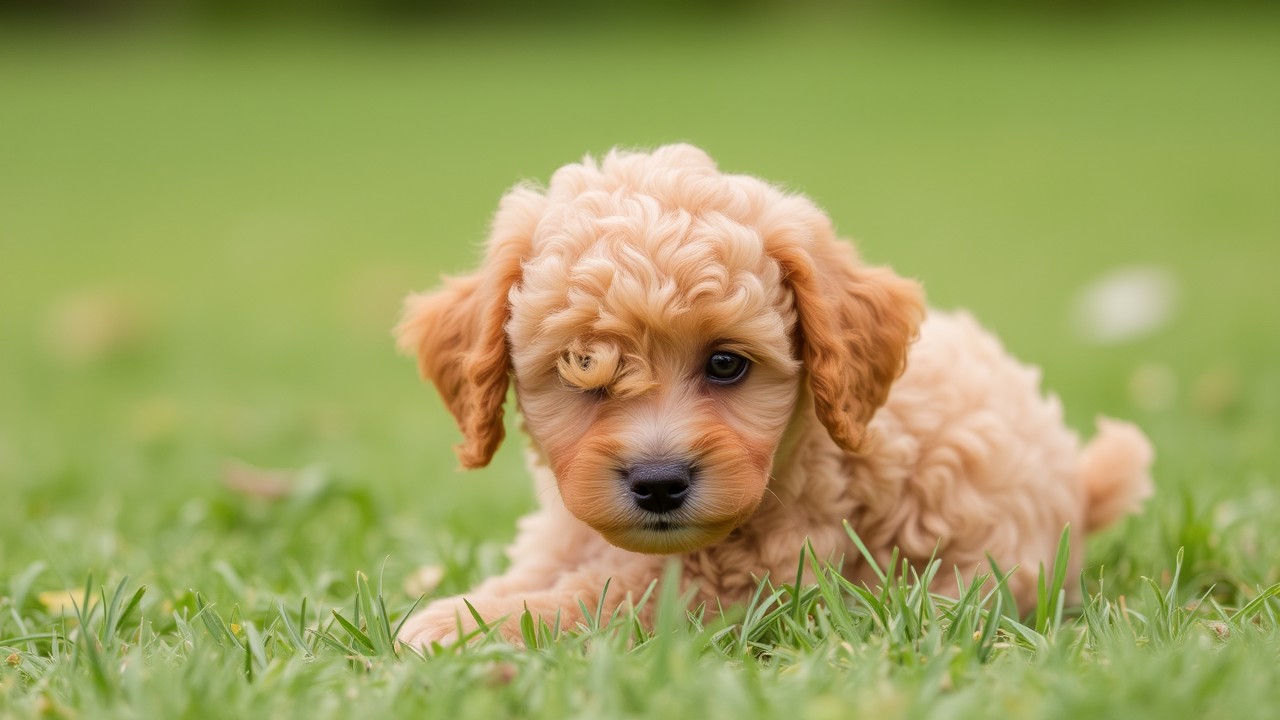 Baby pudel fotos locken hundewelpen