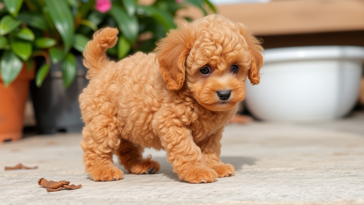 Pudel welpen schnappschuss niedlich