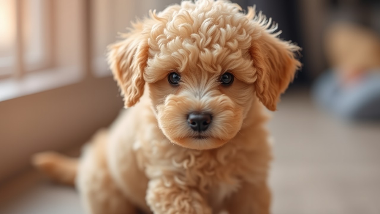 Pudelwelpen flauschig niedlich schnauze
